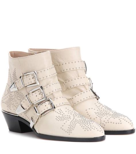 chloe susanna boots white|chloe susanna studded boots.